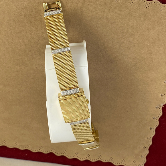 Anne Klein Peak a Boo Gold Mesh Bracelet and Watch main image 4